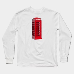 Red English Phone booth Long Sleeve T-Shirt